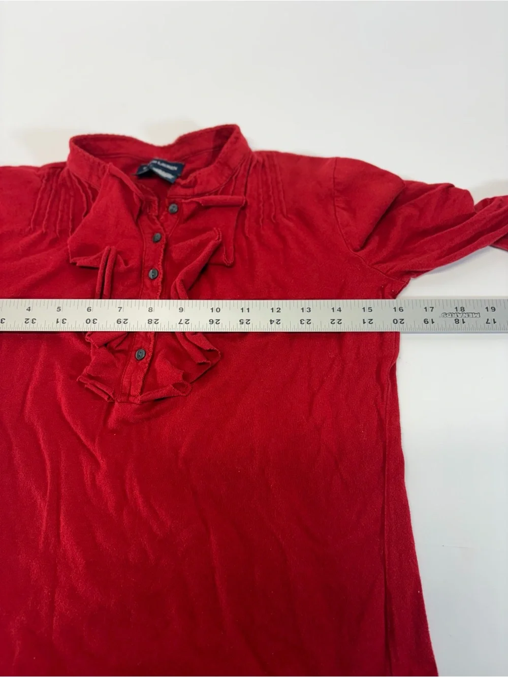 Ralph Lauren Childrenswear Red Ruffle Dress Size XL 16